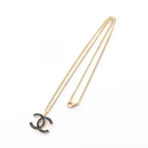 CHANEL Authentic Black Logo Necklace - Picture 3 of 7